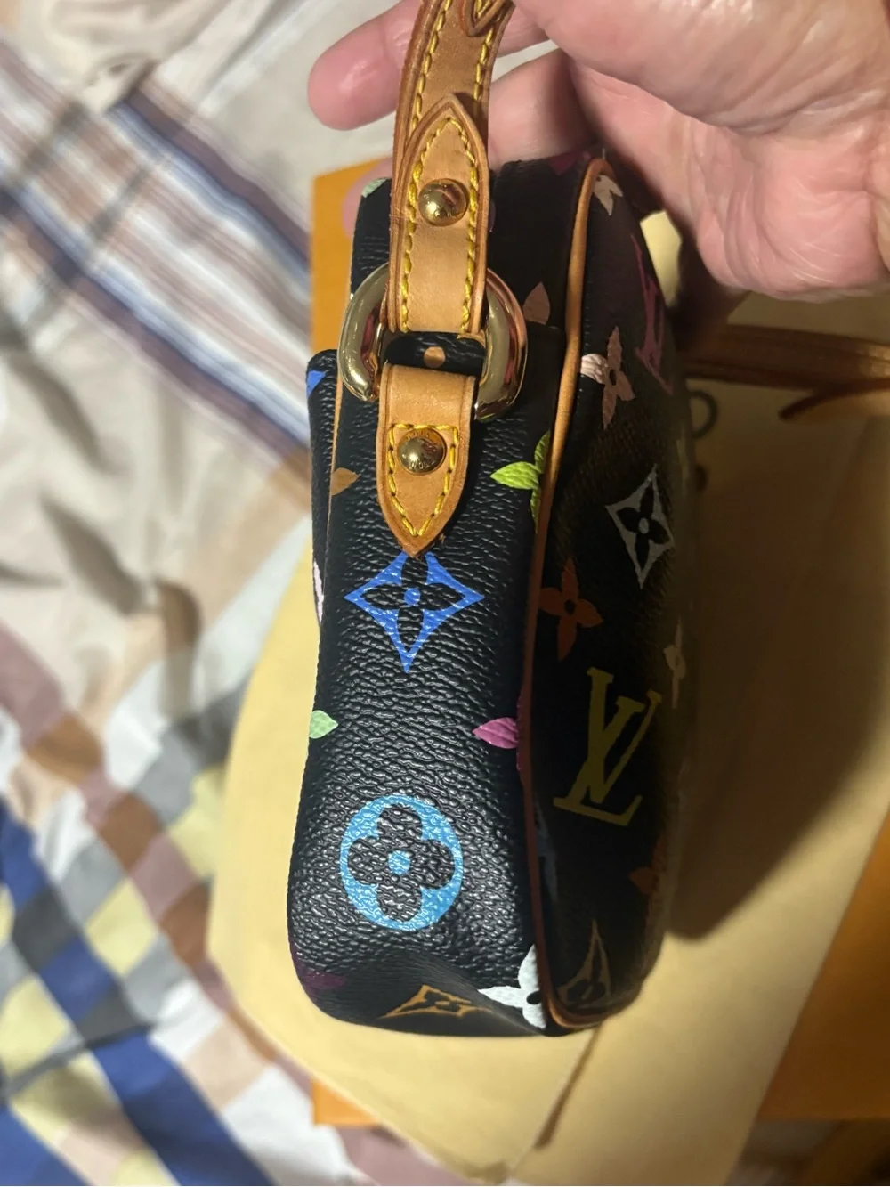 Louis Vuitton Black Multicolor Monogram Small Crossbody Bag